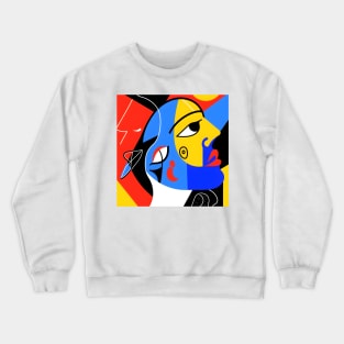 Different Color in One Person Crewneck Sweatshirt